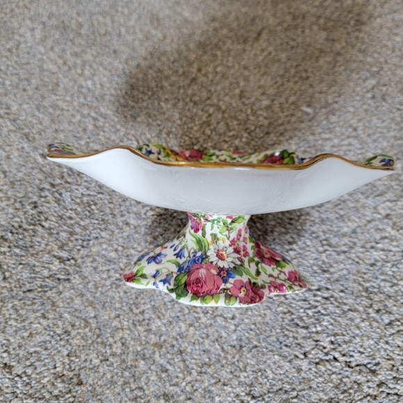 VTG Royal Winton Grimwades Summertime Stemmed Candy Dish Cottagecore England - Picture 5 of 10